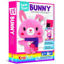 Krafun Syning Kit til b?rn Begynder My First Art & Craft Inkluderer Bunny Doll -udstoppede dyreinstruktioner og plys filtmaterialer til at l?re a
