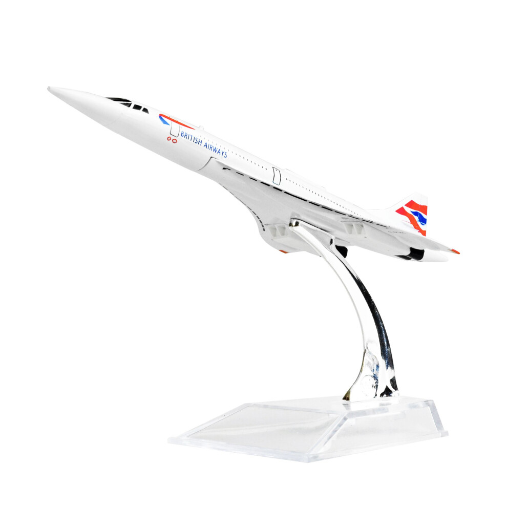 Diecast Plane 1:400 BRITISHF-BVFB Concorde Metal ï¼16cmï¼ Plane Model Office Decoration or Gift by LESES