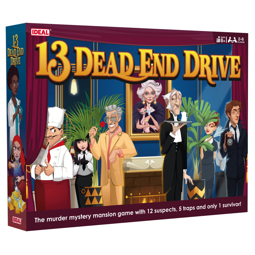 | 13 Dead End: The murder mystery mansion game with 12 suspects, 5 traps and only 1 survivor! | Family Games | For 2-6 Players | Ages 8+