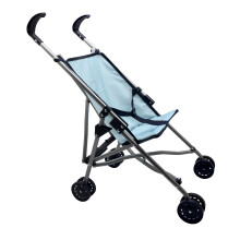 DOLLSWORLD from Peterkin | Deluxe blue four wheel folding stroller, suitable for dolls up to 56cm (22"). Stroller measures 52 x 27 x 55cm | Dolls &