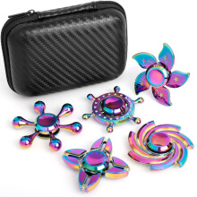 Rainbow Fidget Spinners Pack, Handheld Fingertip Gyro, Fidget Sensory Desk Toy Gadget for Office Classroom, Stress Relief Anti Anxiety Toy for Kid