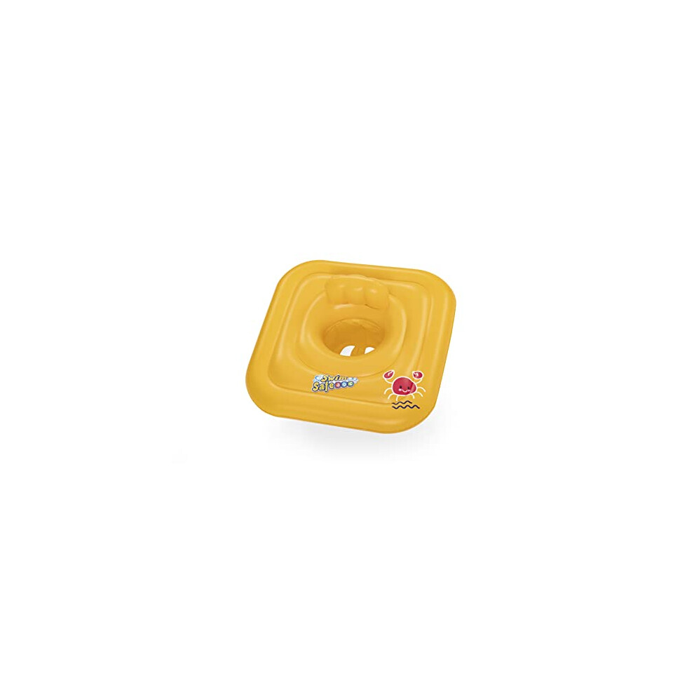 Bestway Swimming Float Inflatable For Toddlers | Square 3-Ring Inflatable Baby Boat Float For Infants 12-24 Months, Yellow