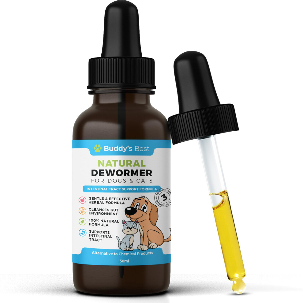 Natural Dewormer For Dogs & Cats | Intestinal Tract Support Formula