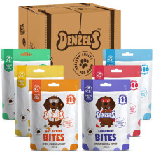 Bites, Natural Dog Treats - Soft Baked Dog Training Treats - Variety Pack - Mix of Healthy Dog Treats,100 g (Pack of 6)