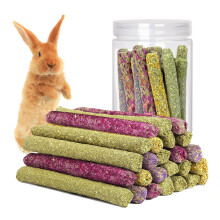 40 Pcs Timothy Hay Sticks, Rabbit Treats, Mix Flavors of Rabbit Chew Toys, Suitable for Small Animals to Chew, A Toy for Rabbits, Hamsters, Gerbils,