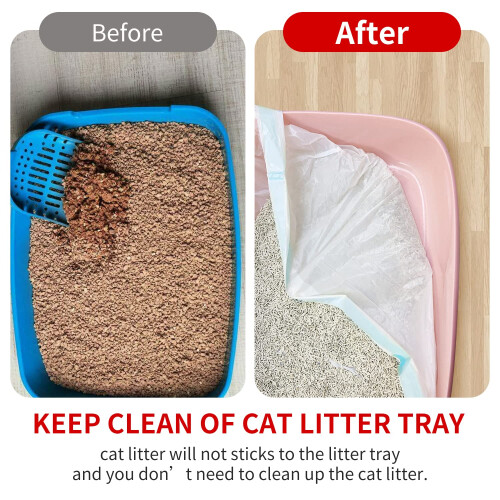 21 XL Cat Litter Trays Liners, Cat Litter Bag with Drawstrings, Cat