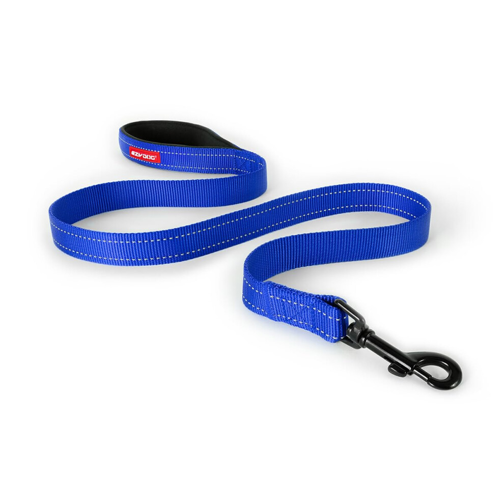 Essential Lead | Training Lead, Small Dogs, Medium Dogs, Large Dogs, Sturdy Dog Lead, Comfortable Padded Handle, Reflective Thread, 1.2M Lead (Blue)