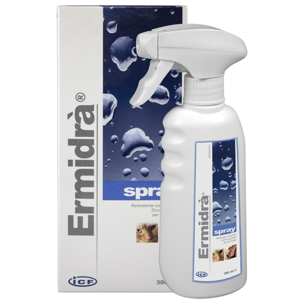 Icf Ermidrà Spray Waterless Dry Shampoo Moisturising Wash For Dogs & Cats Itchy Dry Smelly Or Allergy Prone Sensitive Skin 300 Ml