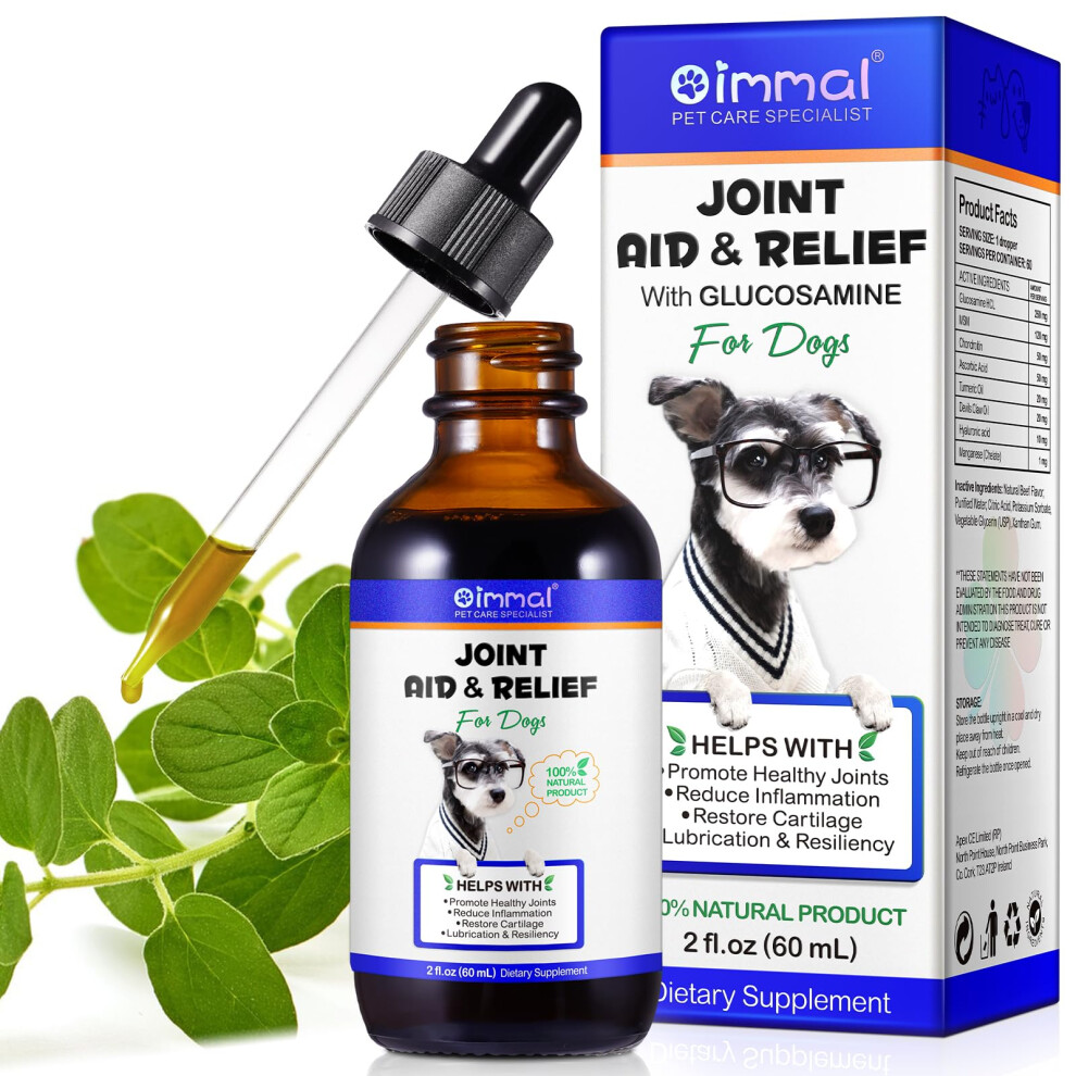 Dog Hip and Joint Supplements, Hip & Joint Care for Dogs, Dog Joint Aid & Relief Plus, Relieves Joint Pain for Dogs, Natural Ingredients Fast Acting