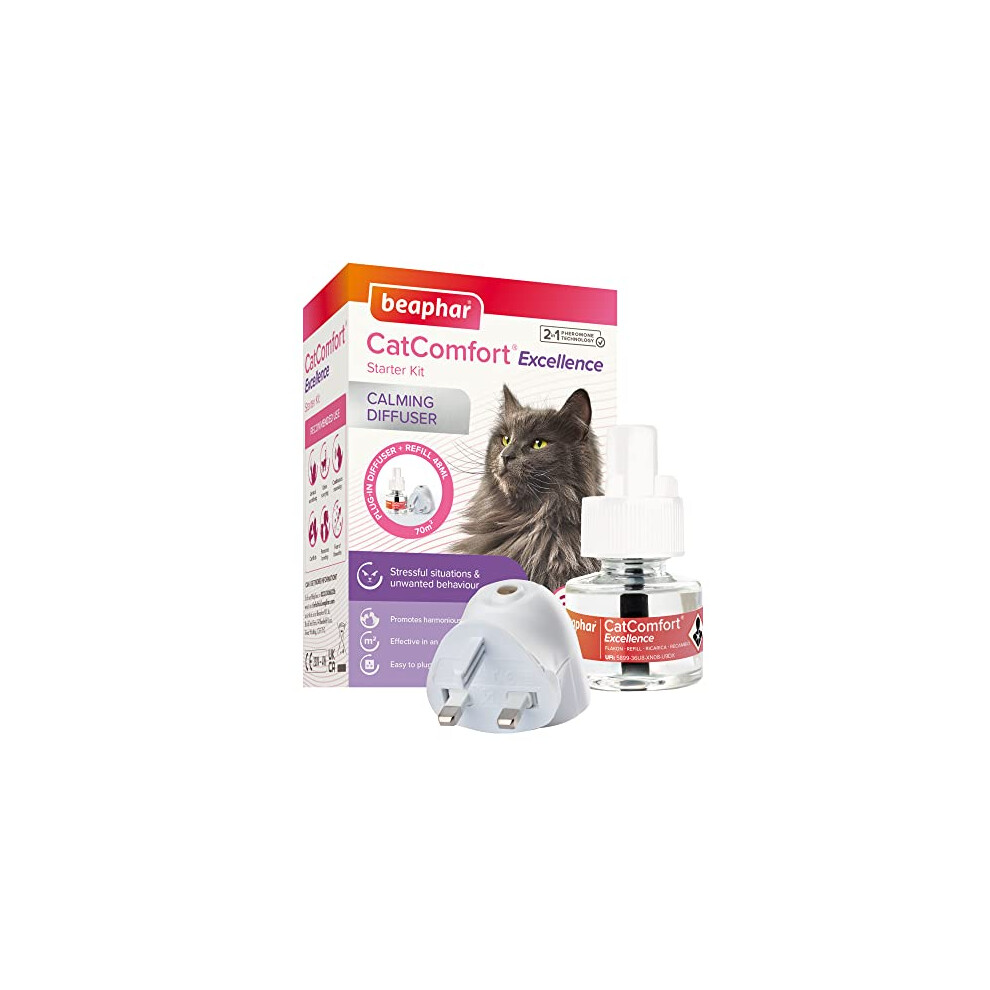Beaphar | Catcomfort Excellence | Calming Diffuser For Cats | Plug-In & Refill | Optimises Feelings Of Reassurance & Well-Being | Promotes Harmonious Living |