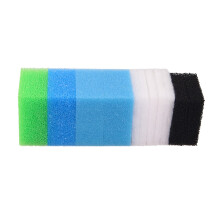 Set of Compatible Aquarium Filter Foam Sponge for Juwel Compact/Bioflow 3.0 / M (2 x Blue Fine, 1 x Blue Coarse, 1 x Green Nitrate, 2 x Black Carbon,