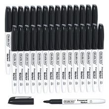 Shuttle Art Permanentmarker, 30er-Pack, schwarzes Permanentmarker-Set, feine Spitze, funktioniert auf Kunststoff, Holz, Stein, Metall und Glas, zum Kr