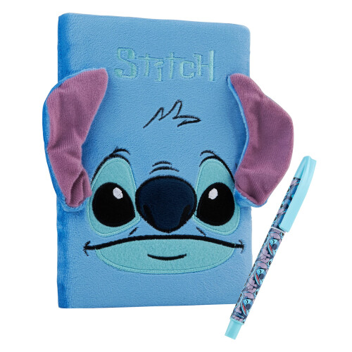 Disney Stitch Notebook, with Lilo and Stitch Gift Box, A5 Plush Notebook and Pen
