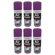 NEW 6 X 200ML COMPRESSED AIR CAN DUSTER SPRAY CAN CLEANER CLEAN & PROTECTS LAPTOP KEYBOARD ELECTRONICS 200 ML PACK SET OF 6