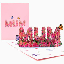 - Premium Handcrafted Mothers Day pop up card, 3D Birthday flower card for Mum, card Mother pop up