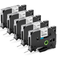 Compatible TZe-221 Brother Label Printer Tape 9mm Black on White Laminated Tape, Replacement for TZe 9mm Tape Cassette Work with Brother Label Maker
