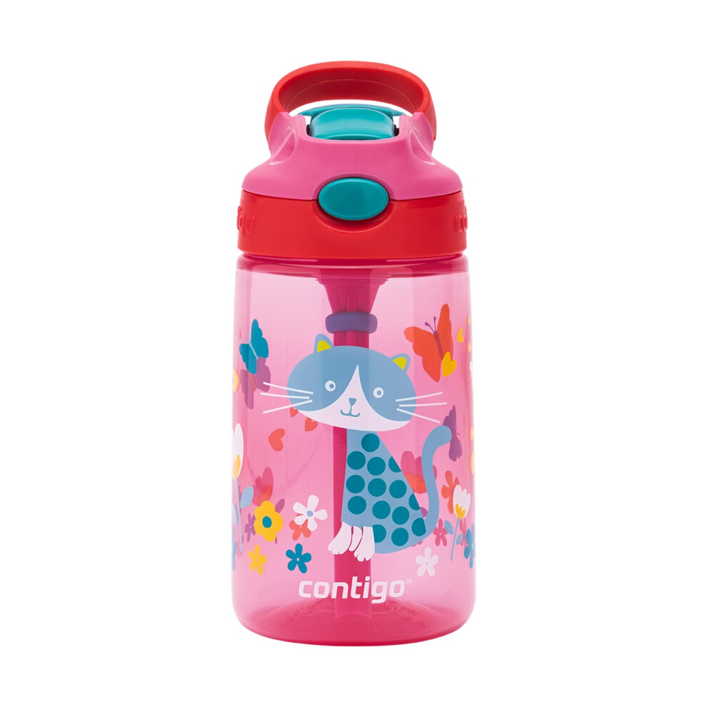 Gizmo Flip Autospout Kids Water Bottle with Flip Straw, BPA Free Drinks Bottle for Children, Leakproof Flask, Ideal for School and Sports, 420 ml,