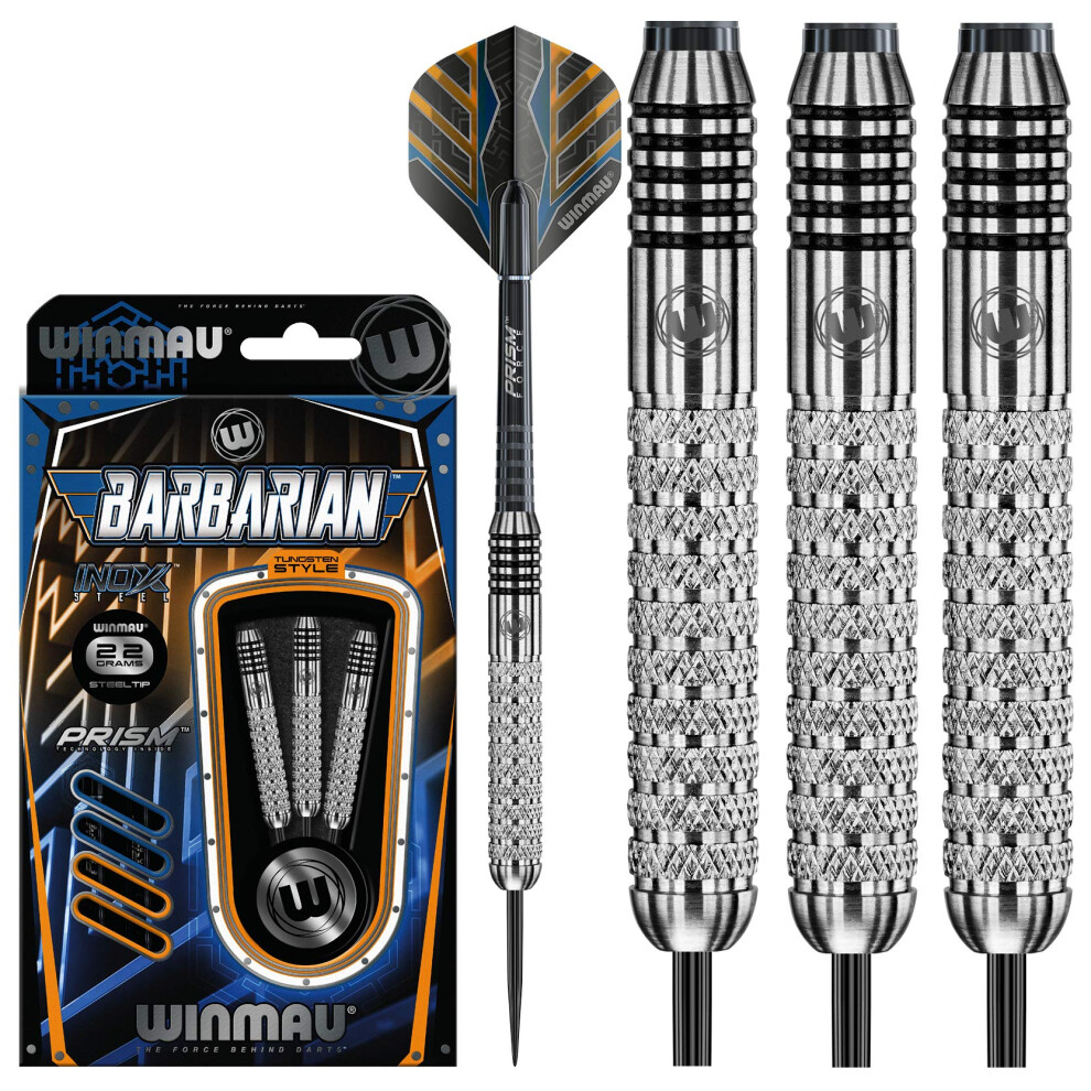 Barbarian 22 gram Tungsten Style Darts with Prism Flights and Shafts (Stems)