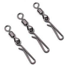 100Pcs Fishing Rolling Swivels Hanging Snaps Size 2#~10# Fishing Swivels and Snaps in Saltwater or Freshwater (2#-100pcs)