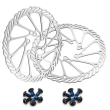 Bike Disc Brake Rotor 160/180/203mm 2 Packs Stainless Steel Bicycle Rotors with 12 pcs Screws for Most Bicycle Road Bike Mountain Bike BMX MTB (203mm)