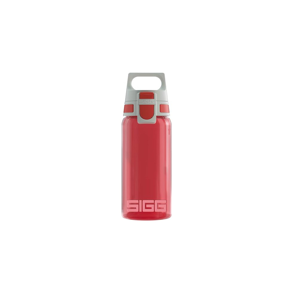 - Kids Water Bottle - Viva One Red - Suitable For Carbonated Beverages - Leakproof - Dishwasher Safe - BPA Free - Sports & Bike - Red - 0.5L