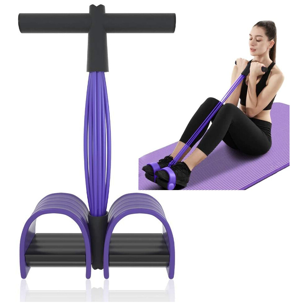 Owyee Multifunction Resistance Training 6 Tube Pedal Resistance Band Sit-Up Pull Rope Fitness Pedal Exerciser Tension Rope Sport Trainer Equipment For Legs