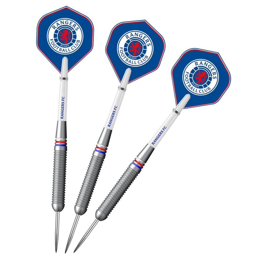 Officially Licensed Glasgow Rangers Football Club Steel Tip Brass Darts Set, Crest, Blue, 22g (D1411)