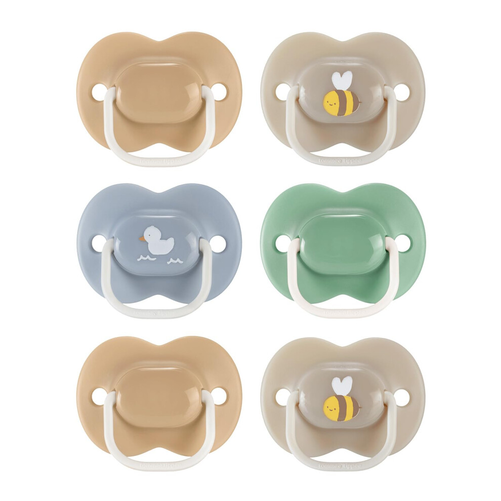 Anytime Soother, 18-36 Months, 6 Pack. Symmetrical Design, BPA Free, Reusable steriliser pod