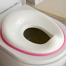 - Potty Training Seat for Girls - Fits Round & Oval Toilets, Includes Free Storage Hook (Pink)