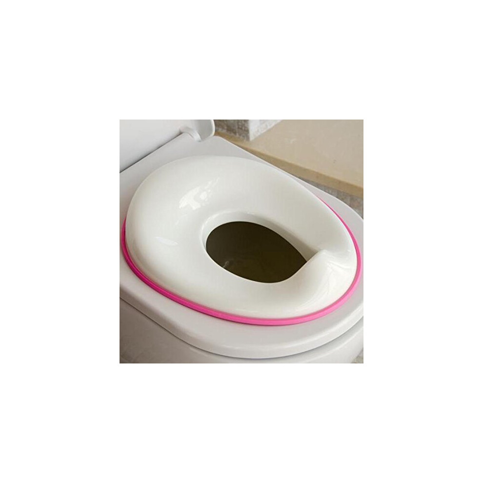 Jool Baby Products - Potty Training Seat For Girls - Fits Round & Oval Toilets, Includes Free Storage Hook (Pink)