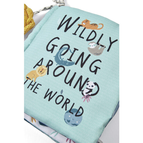 Mamas & Papas Adventures Activity Book with Detachable Toy and Teether Ring, Wildly 1
