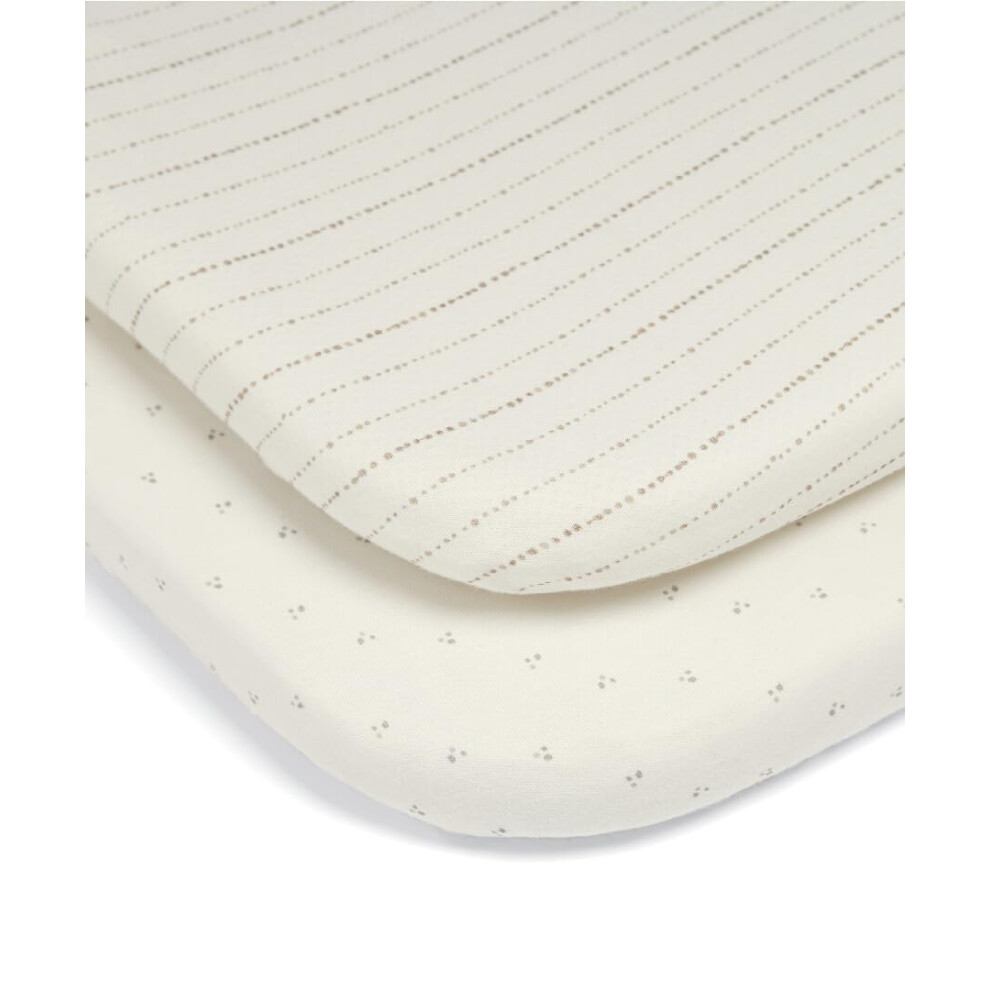 2 Universal Crib Fitted Sheets, Oatmeal