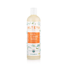 Organic Kids and Baby Wash 400ml - USDA Certified Organic Biodegradable Natural Vegan Cleanser & Shampoo for Body and Hair, Mild and Gentle for Extra