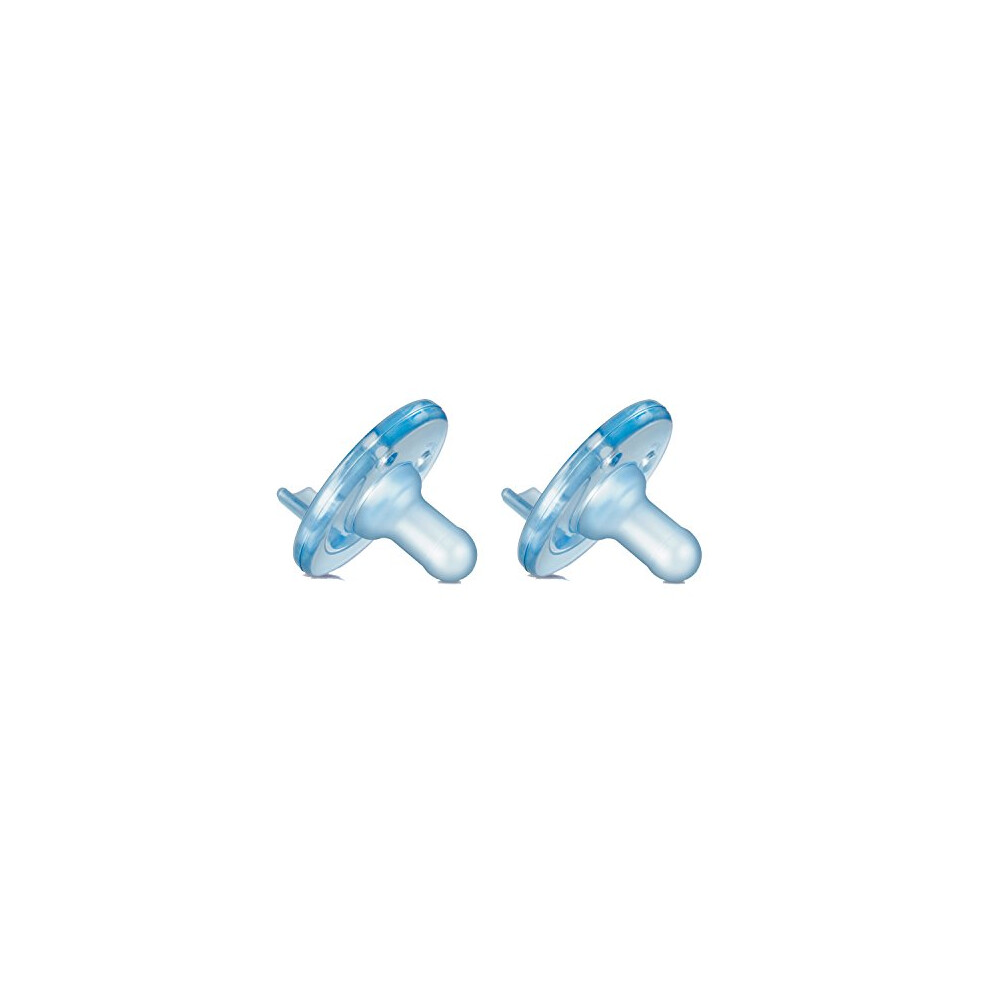 2 Pack AVENT Soothie Pacifier, Blue, 0-3 Months