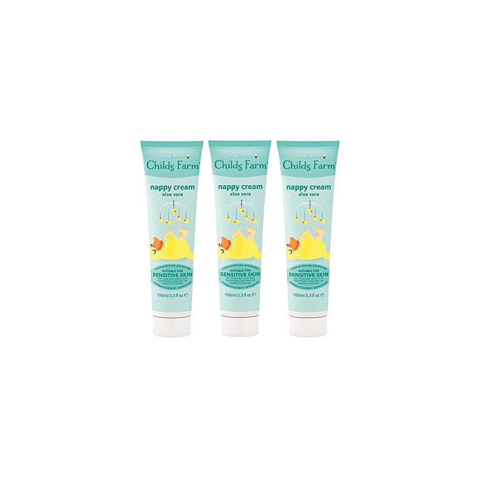 Baby Nappy Aloe Vera, 100Ml (3 X 100Ml) Cream Childs Farm