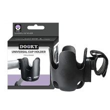 Cup Holder for Pram/ Stroller/ Pushchair with Anti-Slip Rubber-Padded Layer for Extra Stability, Universal Fit, Adjustable Velcro Strap, 360 Degree