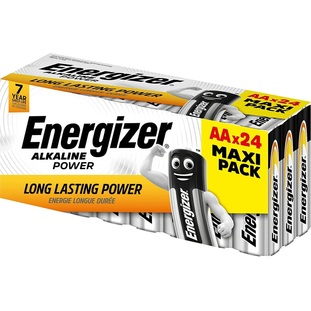 AA Batteries, Alkaline Power Double A Batteries, 24 Pack