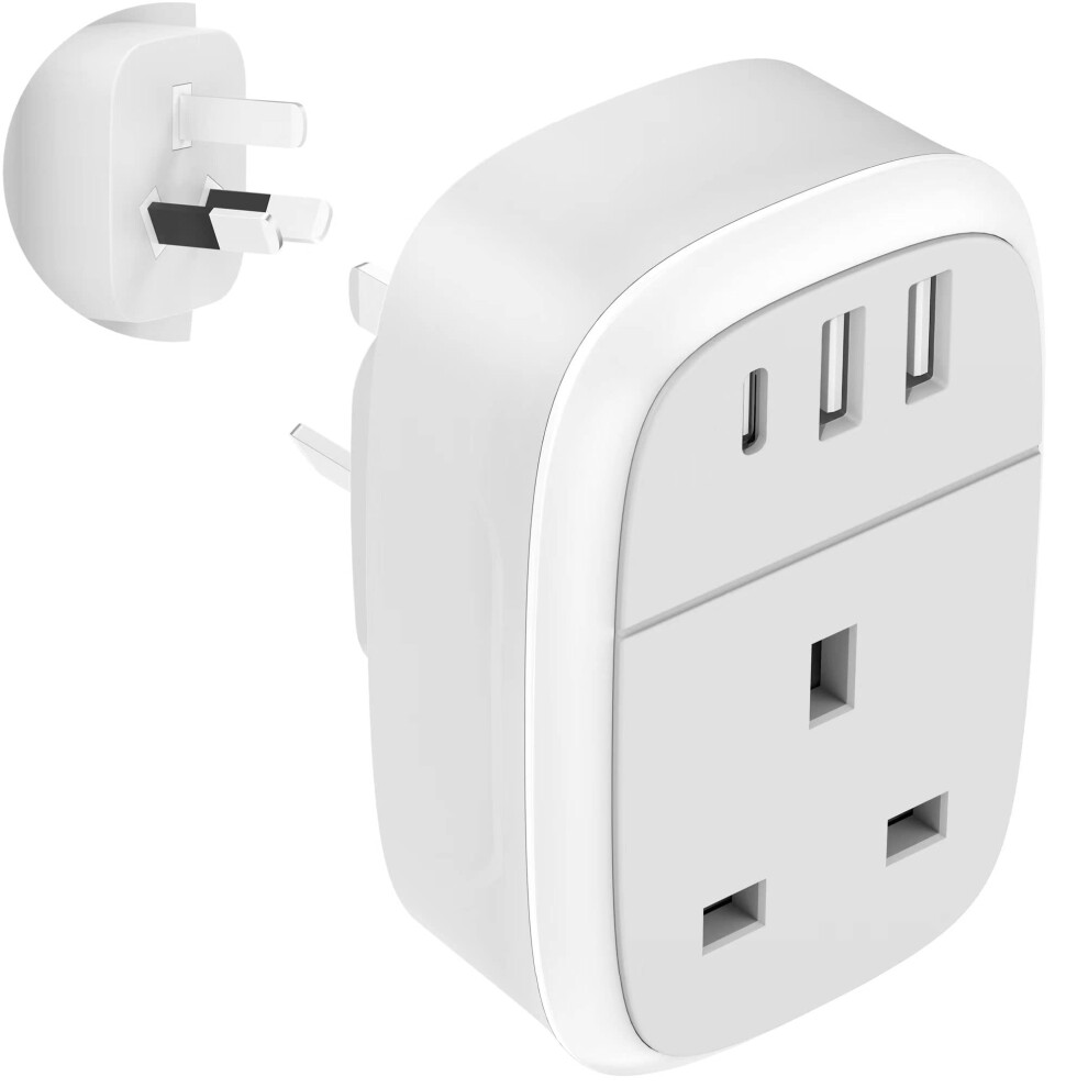Cyzbim Uk To Australia Plug Adapter, Australian China Travel Adaptor 32W Usb C Fast Charger For New Zealand, 4 In 1 Usbc Au Outlet For Phone Android Samsung,