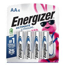 AA Lithium Batteries, Double A Battery Ultimate Lithium (4 Count)