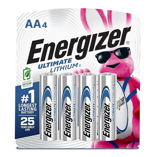 Energizer AA Lithium Batteries, Double A Battery Ultimate Lithium (4 Count)
