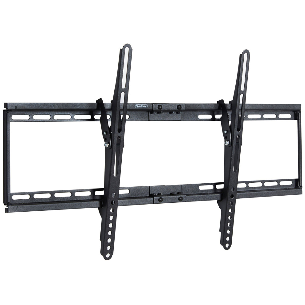 Vonhaus Tilt Tv Wall Bracket For 37-82" Screens, Wall Mount W/Spirit Level, Flat To Wall Mount With Tilt, 75Kg Capacity, Max Vesa: 400X600mm, For Curved And