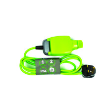 1 way - 2 Mtr - Extension Socket - IP54 - Status - Green Cable - Black Plug - 1 Pk Wrap Card 1 Way - 2 Meters - Extension Plug - IP54 - Status - Green