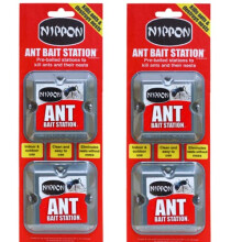 2 x Nippon Ant Bait Station Twin - nippon ant killer Ant Bait Station outdoor, ant nest killer bait stations also use as ant killer indoor, home,