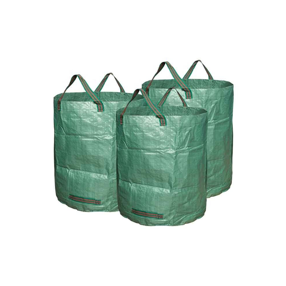 Ram Heavy Duty Garden Waste Bags - 272 Litre - 3 Sacks - Industrial Handles & Fabric - Garden/Green Waste Sacks - Reusable