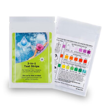 1kg Multifunction 4 in 1 Chlorine Tablets + Test Strips – Chlorine Tablets for Hot Tub & Pools | Slow Releasing Water Cleaning Tablets Sanitiser