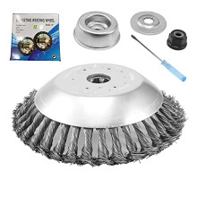 strimmer wire brush cutter head, 8 inch steel trimmer with 4pcs ataptor kit, for grass trimmer