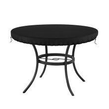 Garden Table Cover Round Waterproof, Patio Table Top Cover,Outdoor Garden Furniture Covers Fitted Round Table,Heavy Duty 600D Oxford Fabric Cover