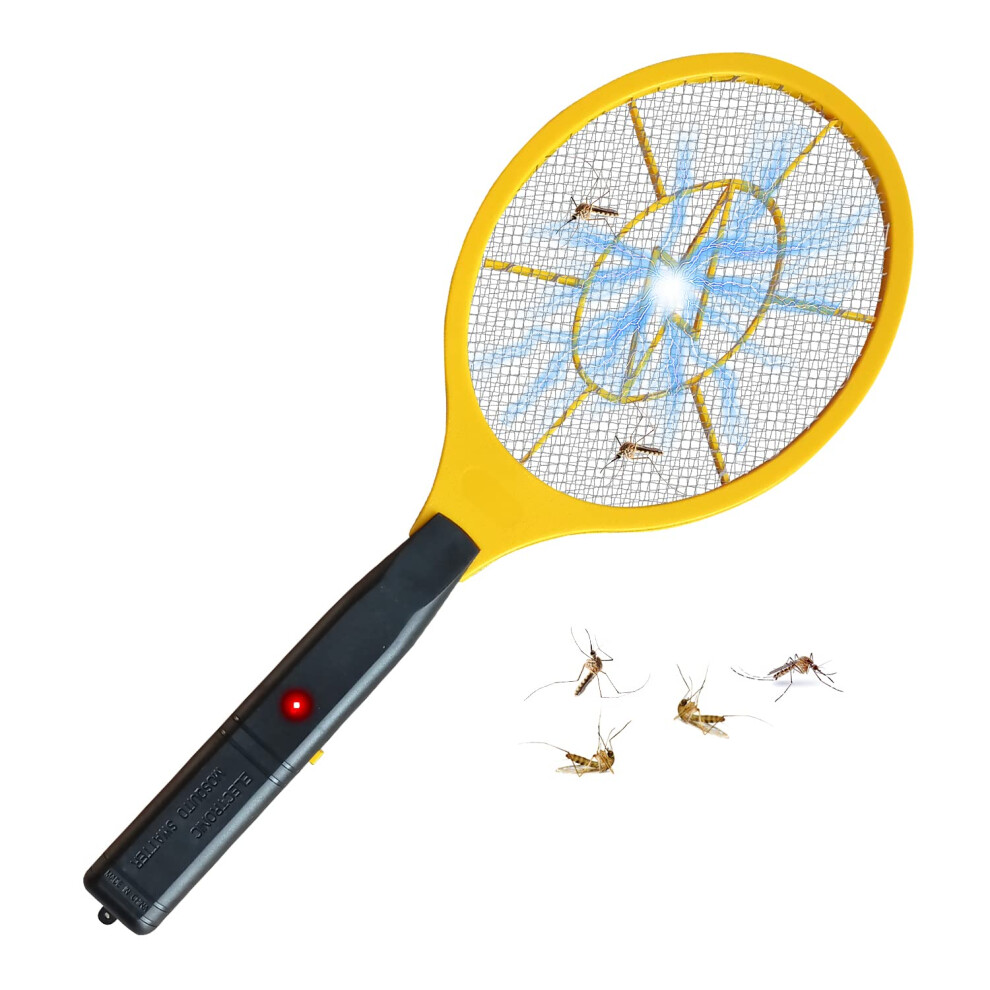 Electric Fly Swatter Bug Zapper Battery Operated Flies killer Indoor & Outdoor Pest Control Mosquito and Insect Catcher Racket