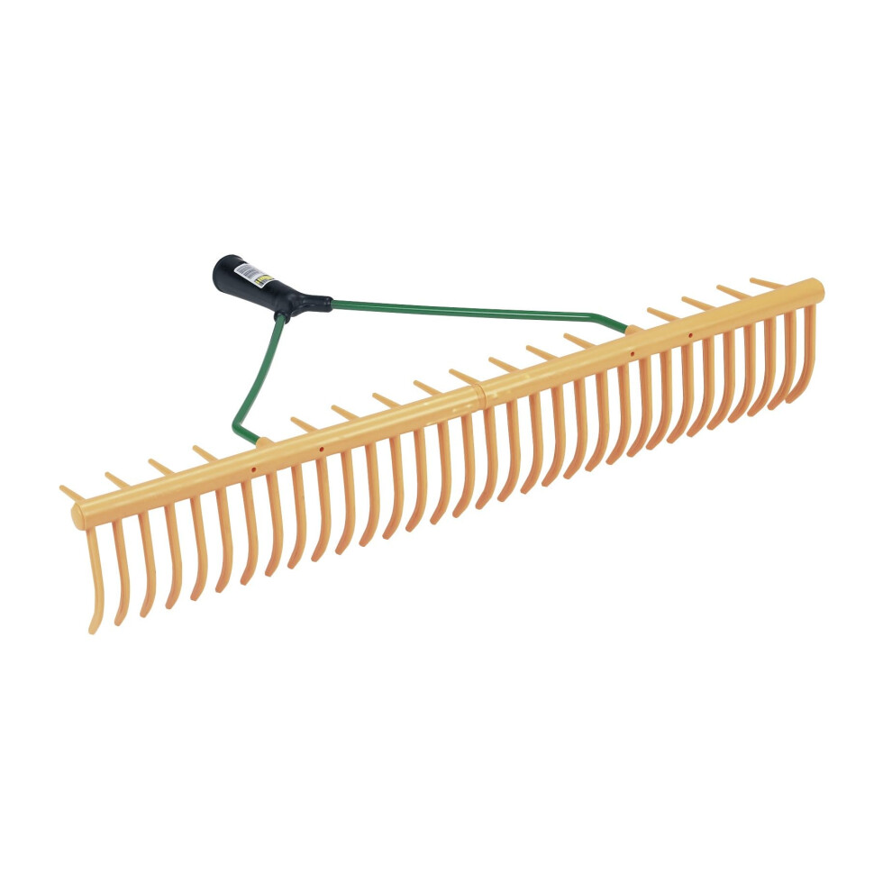 Garden Rake Plastic 32 Bent Tines And Cross Tines, 64 Cm