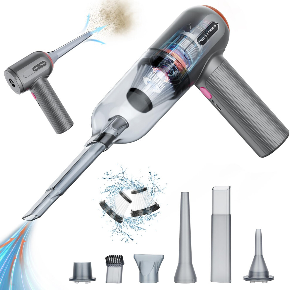 Handheld Vacuum Cordless, 9000Pa Powerful Car Vacuum Cleaner, Rechargeable Portable Lightweight Mini Vacuum Cleaner, Usb Car Vacuum Cleaner Car 798015497044